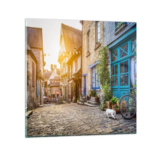 Quadro em vidro - O espírito branco da cidade - 50x50 cm