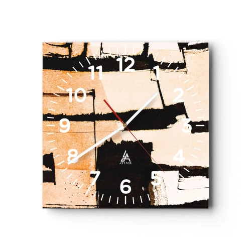 Relógio de parede - Relógio em vidro - No entanto, a ordem - 30x30 cm