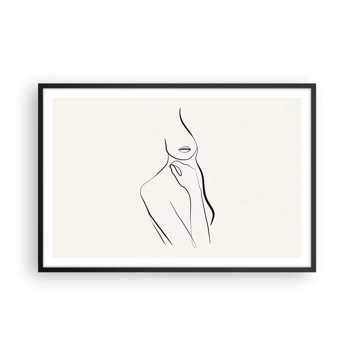 Pôster com moldura preta - Uma onda de melancolia - 91x61 cm