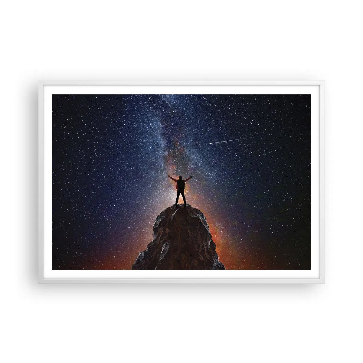 Pôster em moldura branca - A força está comigo! - 100x70 cm