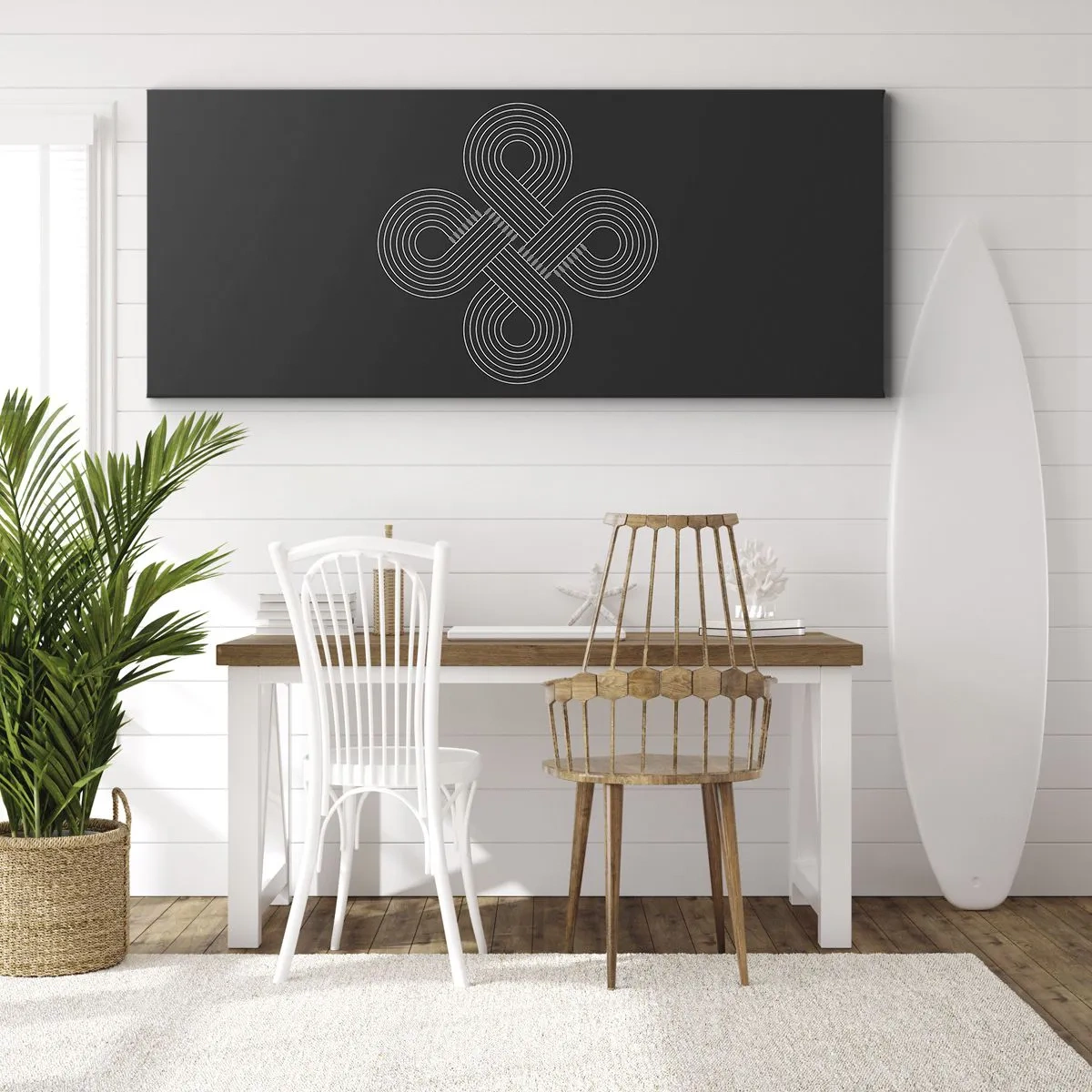 Quadro em tela - No espírito celta - 100x40 cm