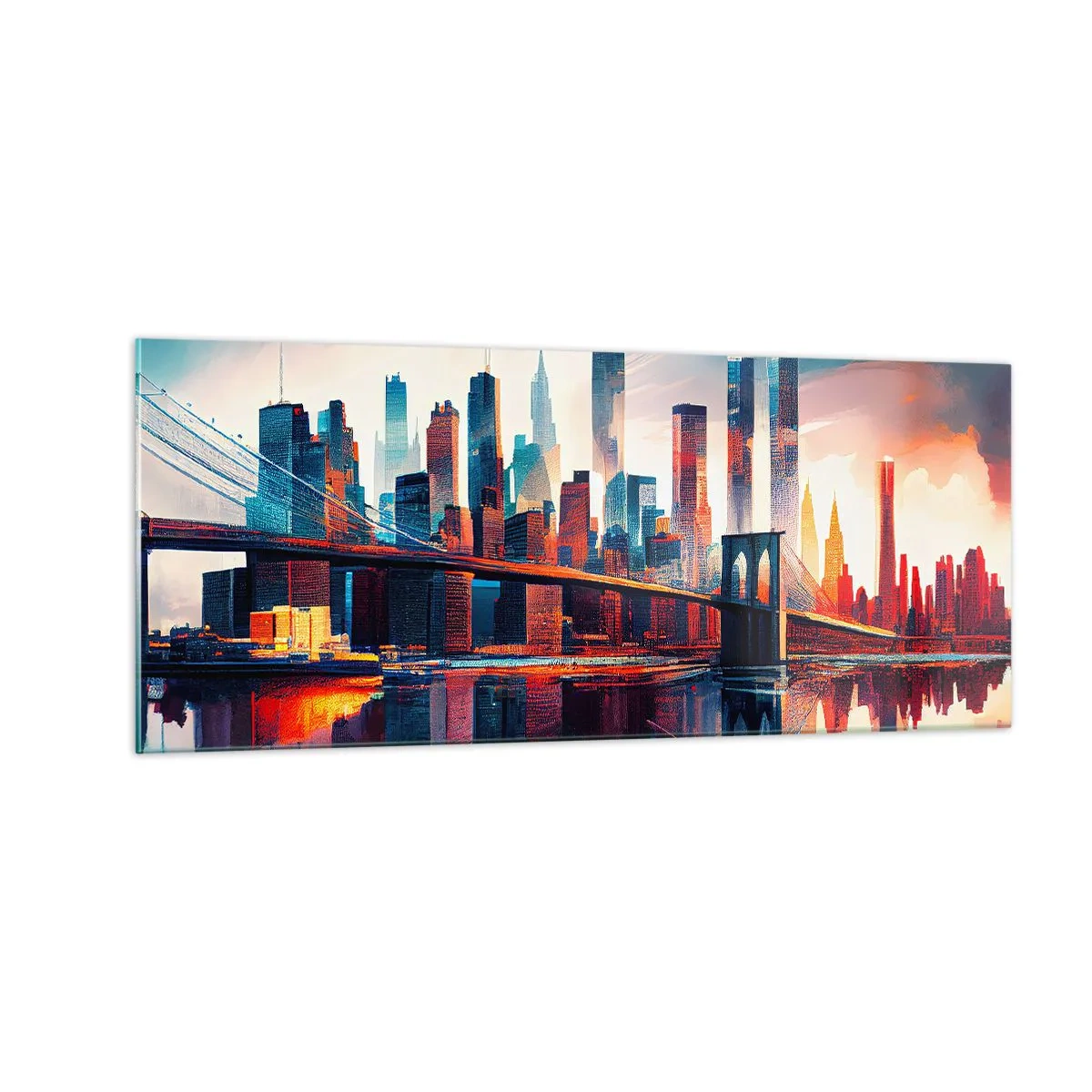 Quadro em vidro - Nova York dos sonhos - 100x40 cm