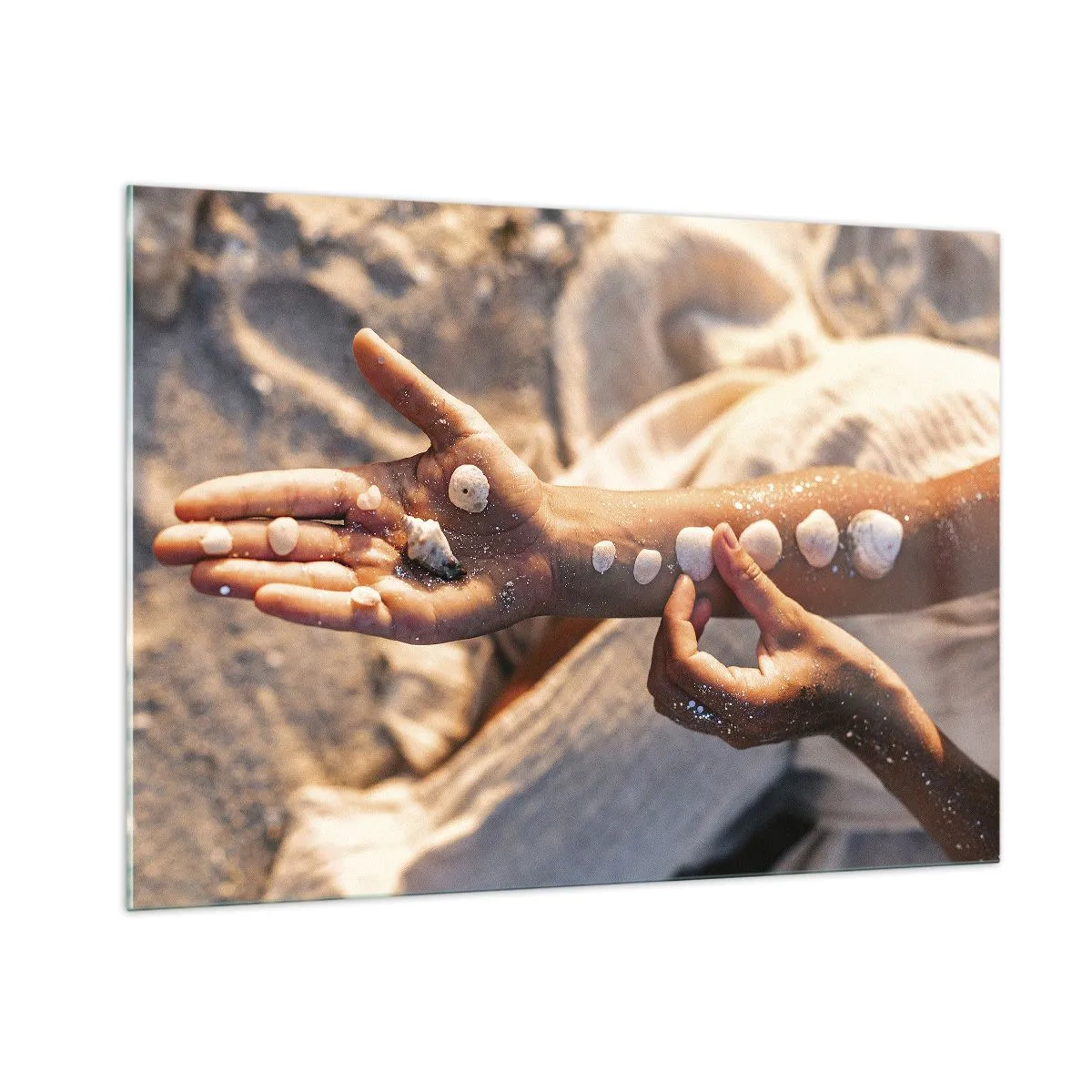 Quadro em vidro - Beleza na ponta dos dedos - 100x70 cm