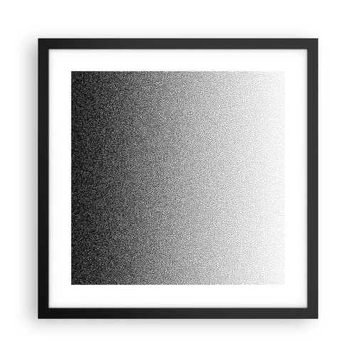 Pôster com moldura preta - Em direção à luz - 40x40 cm