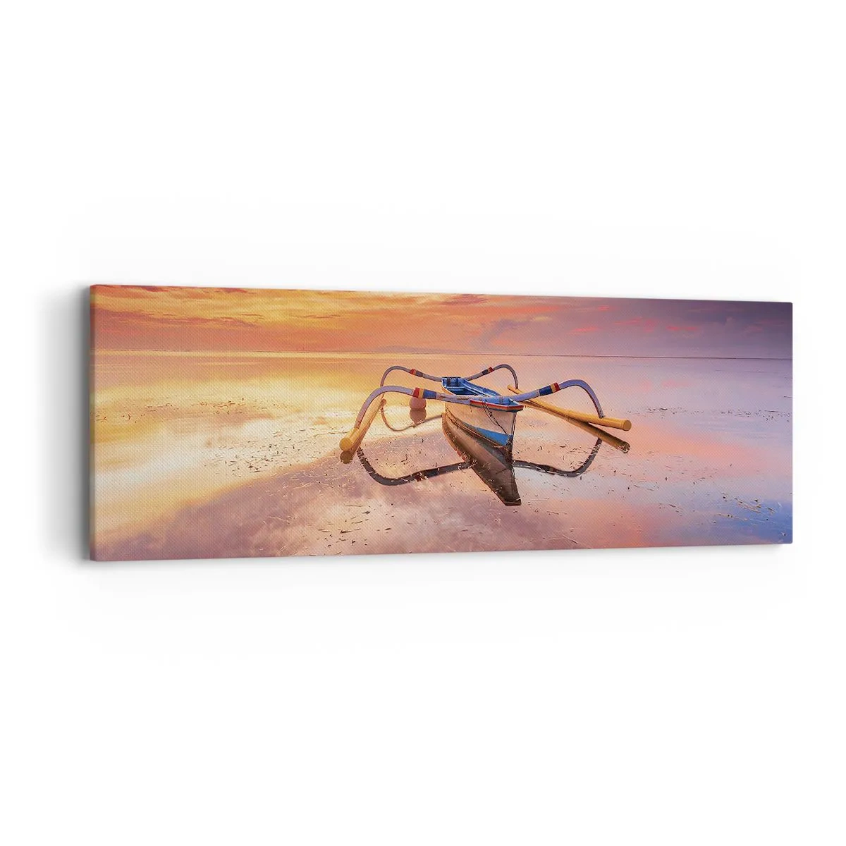 Quadro em tela - A calma de uma noite tropical - 90x30 cm