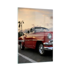 Quadro em vidro - Calor vermelho dos trópicos - 50x70 cm
