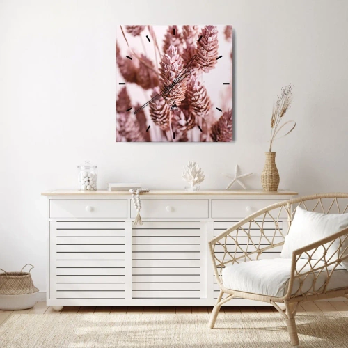 Relógio de parede - Relógio em vidro - Aparentemente discreto - 30x30 cm