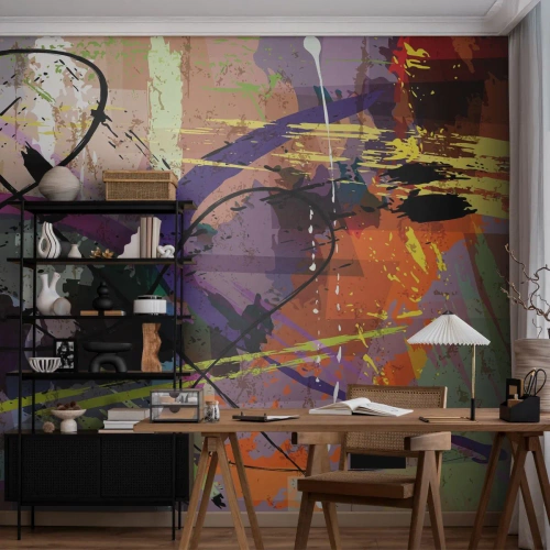 Papel de Parede Standard Eco - Pode ir direto ou ao redor - Abstração, Pedaço, Padrão Moderno - 150x105 cm