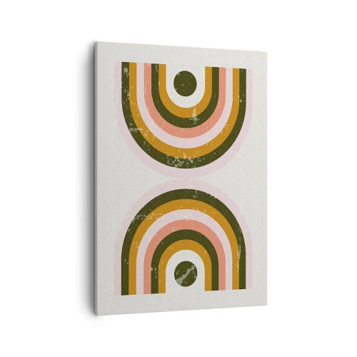 Quadro em tela - Abstração gêmea - 50x70 cm