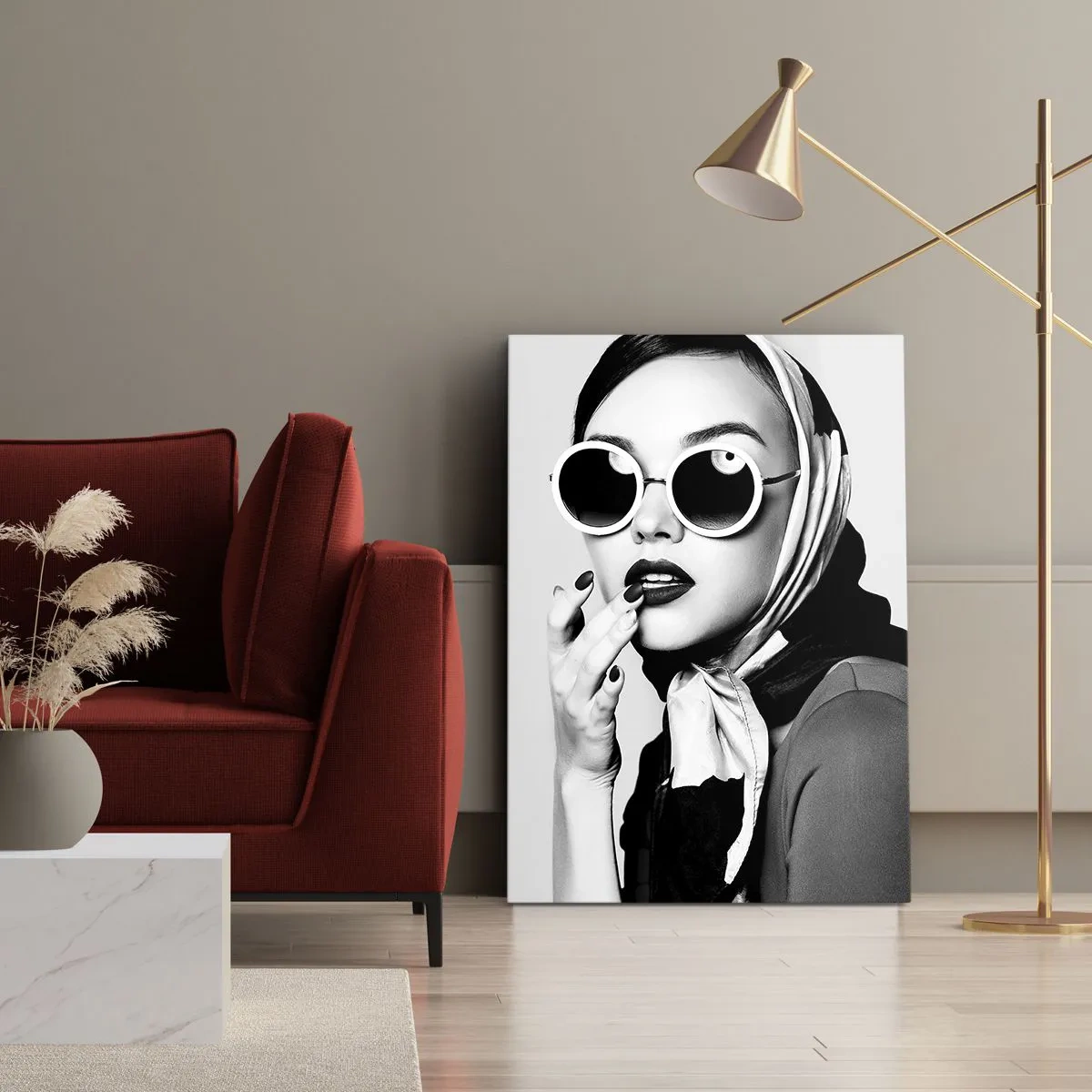 Quadro em tela - Saudações dos anos 60 - 45x80 cm