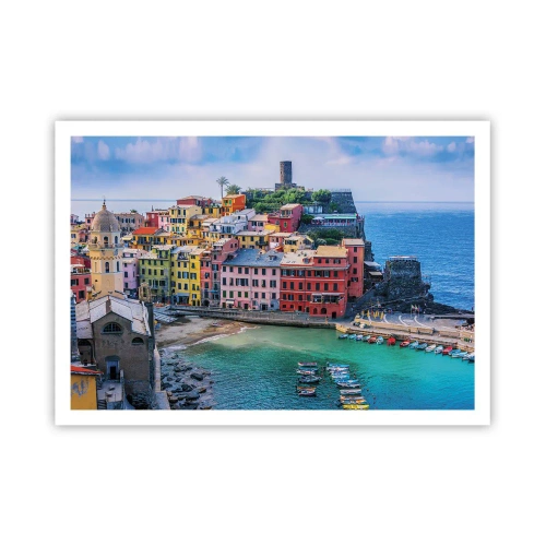 Pôster - Cidade mágica mediterrânea - 100x70 cm