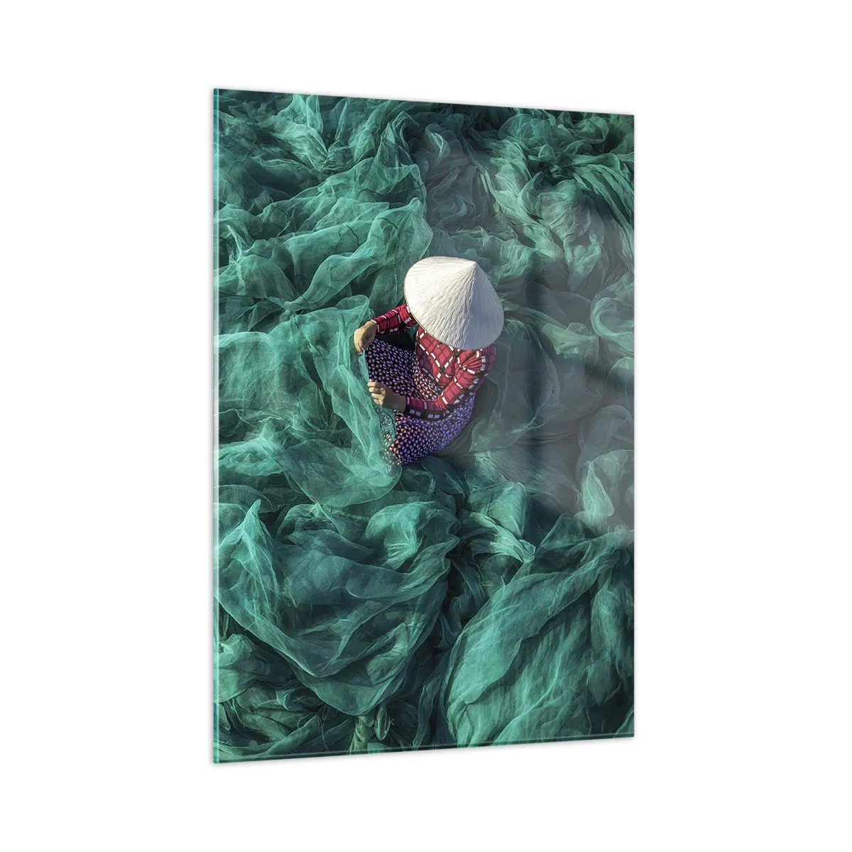 Quadro em vidro - Num mar de redes - 50x70 cm
