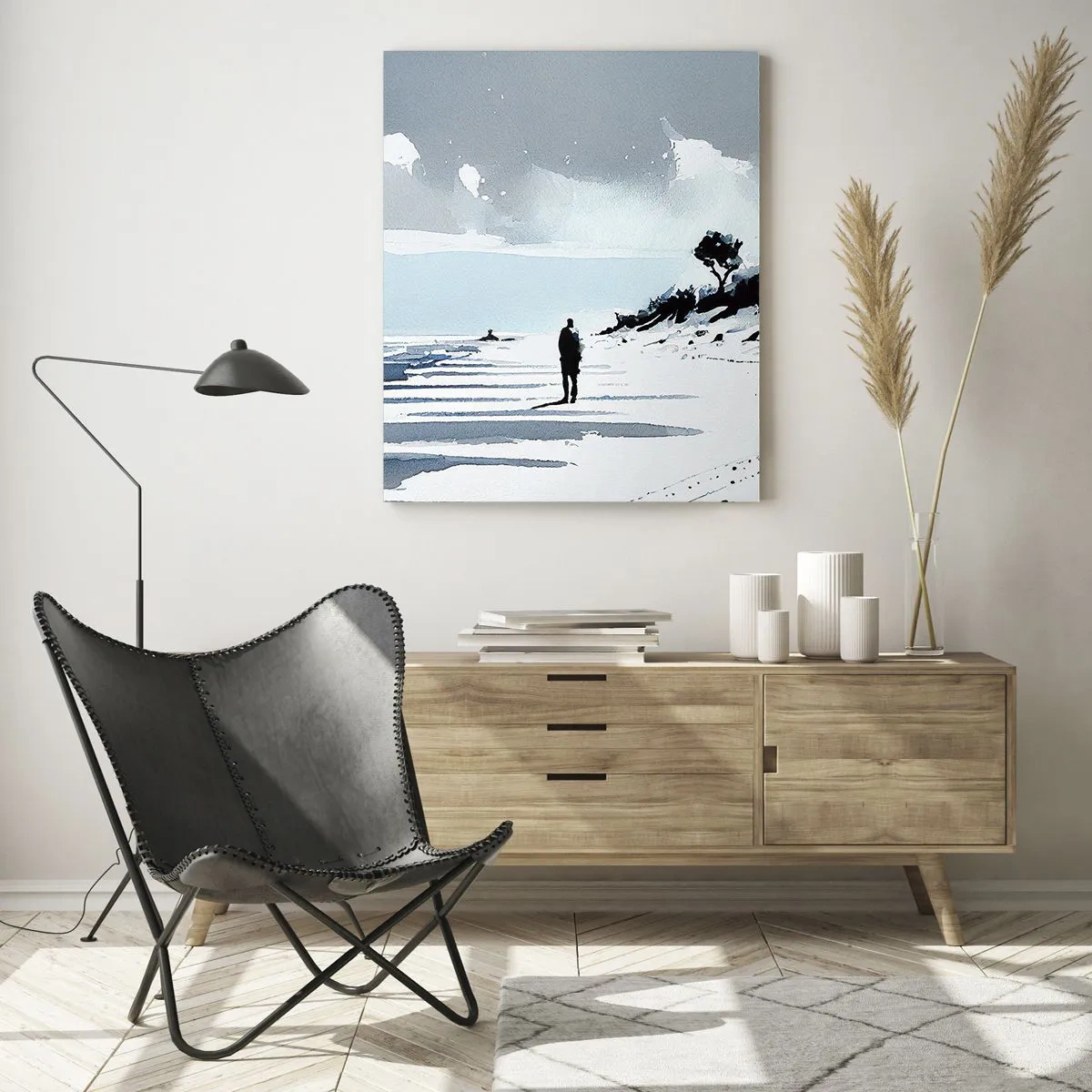 Quadro em vidro - Sozinho - 50x70 cm