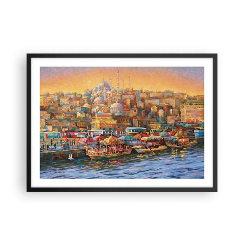 Pôster com moldura preta - Conto de Istambul - 70x50 cm