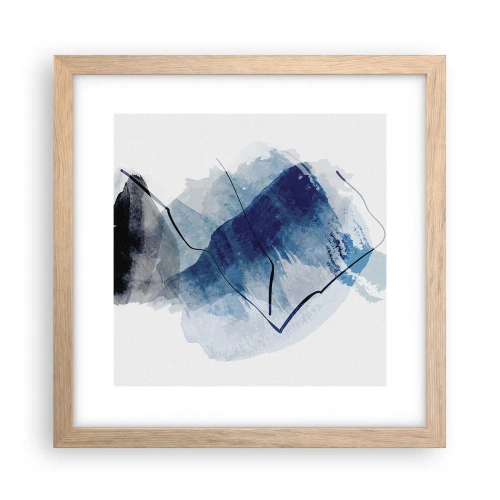 Pôster com moldura de carvalho claro - Iceberg - 30x30 cm