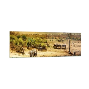 Quadro em vidro - Um rio corria no Éden... - 160x50 cm