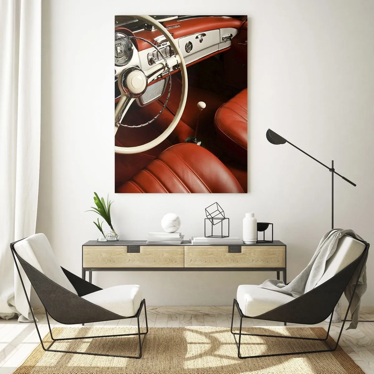 Quadro em vidro - Luxo vintage - 50x70 cm