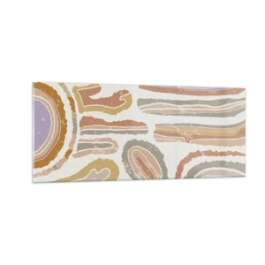 Quadro em vidro - Secções transversais coloridas - 100x40 cm