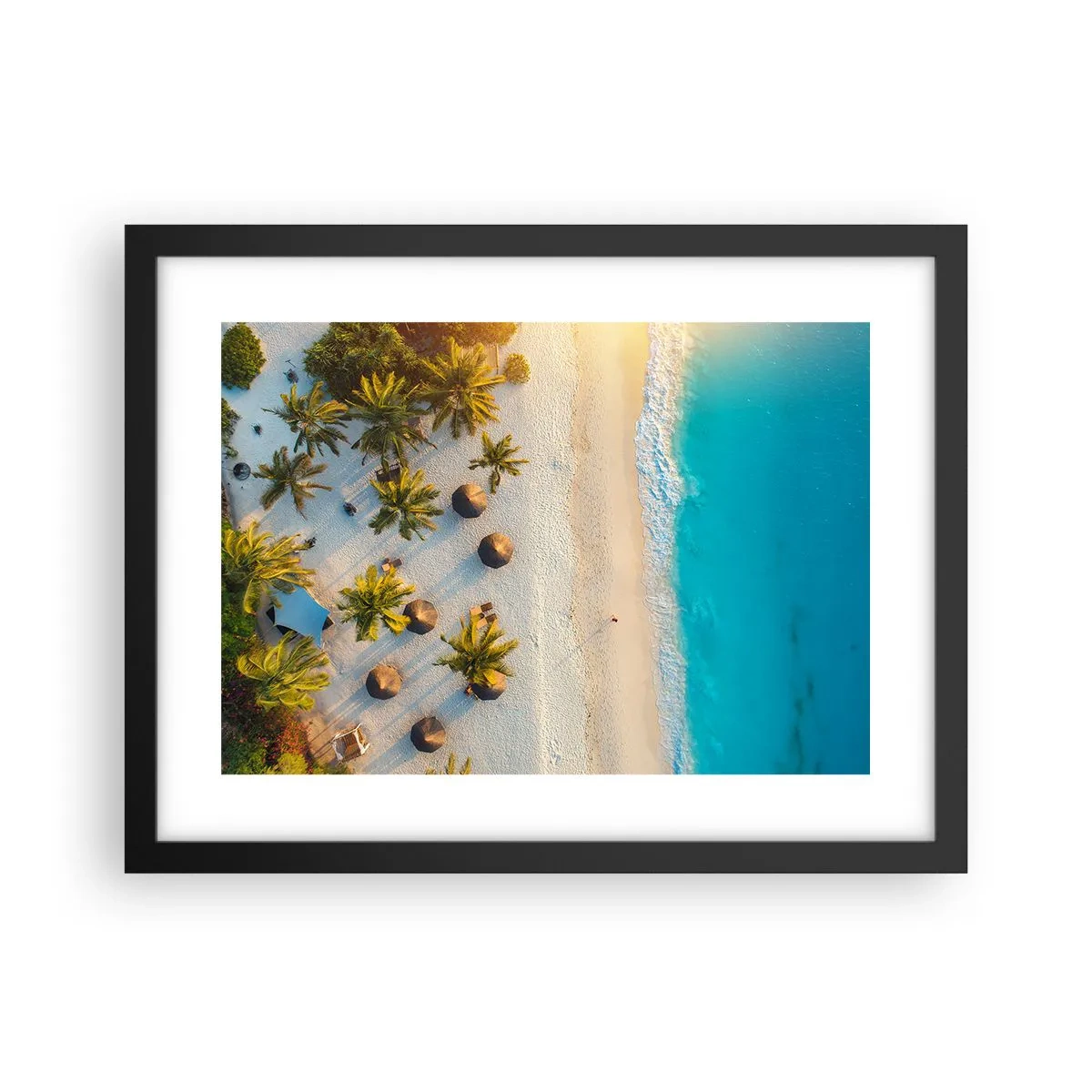 Pôster com moldura preta - Bem vindo ao Paraíso - 40x30 cm