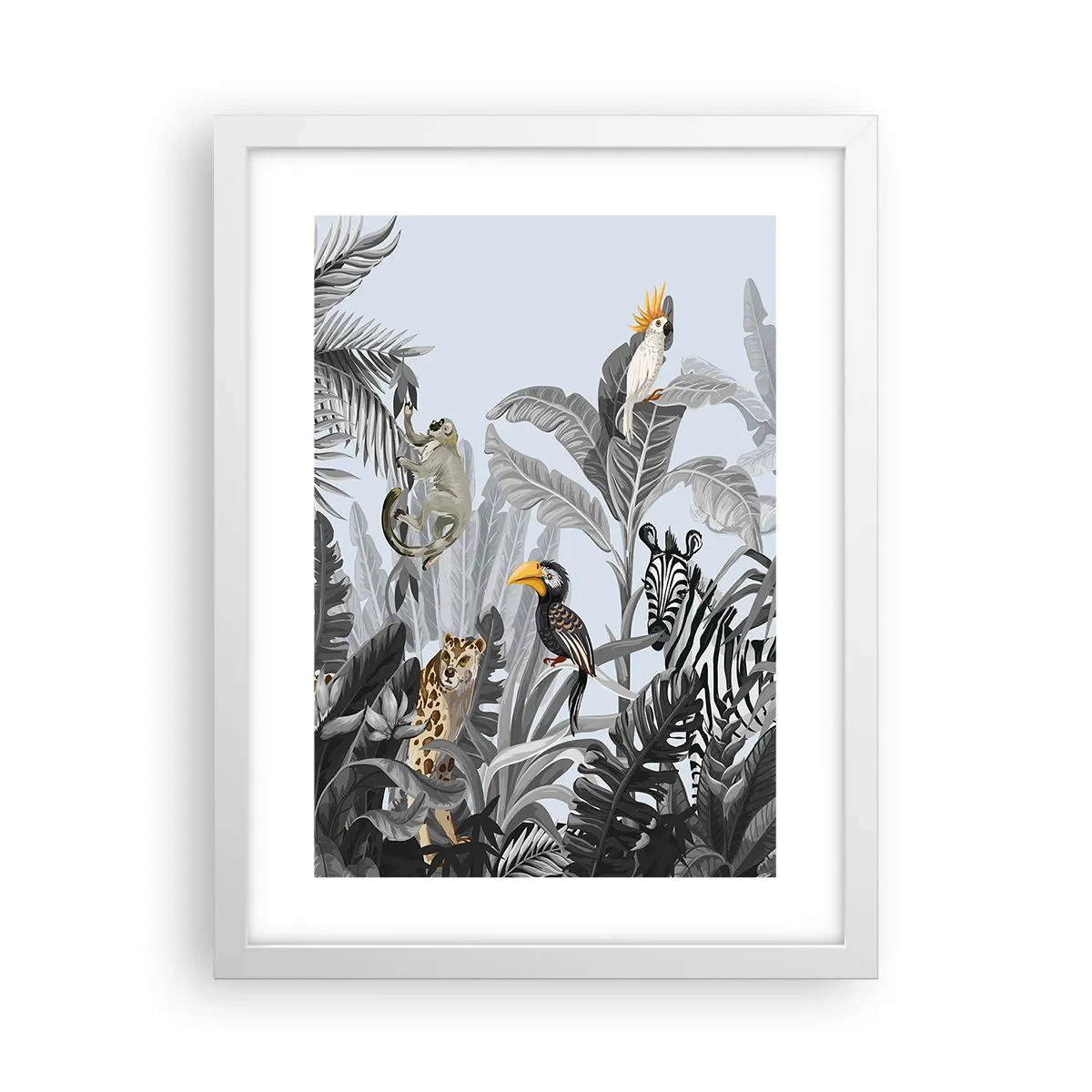 Pôster em moldura branca - Conto de fadas africano - 30x40 cm