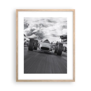 Pôster com moldura de carvalho claro - O ronco do motor - 40x50 cm