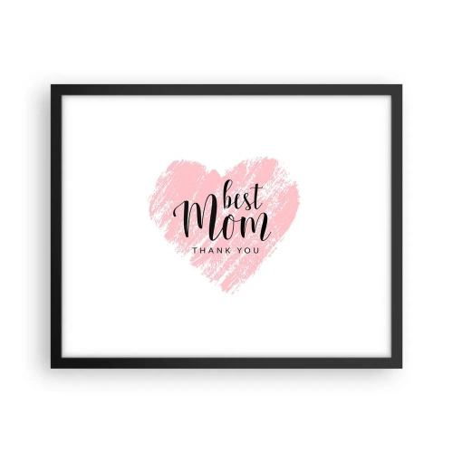 Pôster com moldura preta - Sempre o momento certo - 50x40 cm