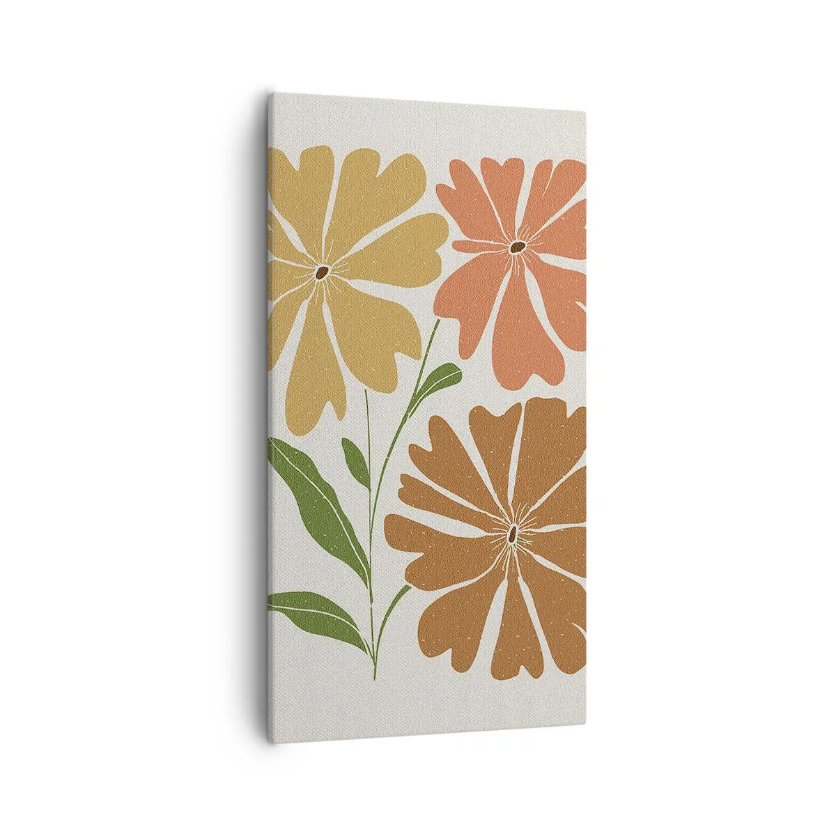 Quadro em tela - Natureza e geometria - 55x100 cm