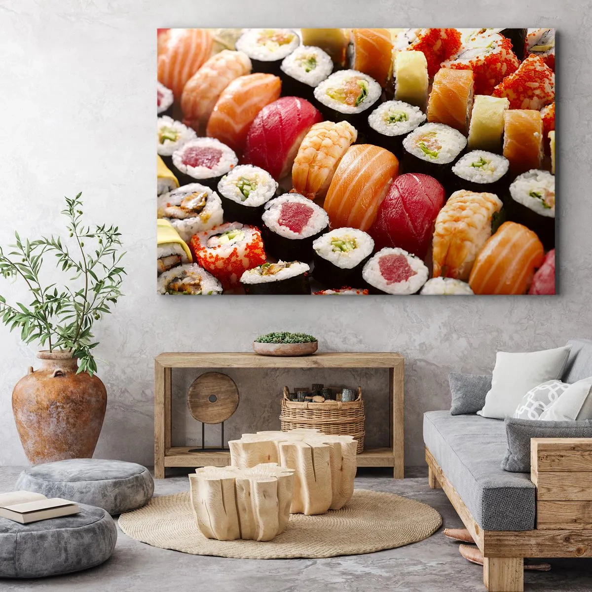 Quadro em tela - Cores e sabores da Ásia - 120x80 cm
