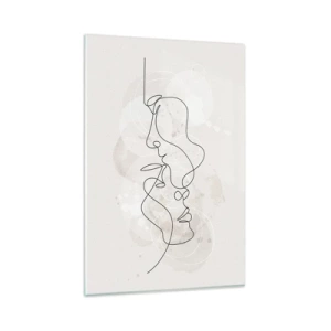 Quadro em vidro - Emaranhados num abraço - 80x120 cm