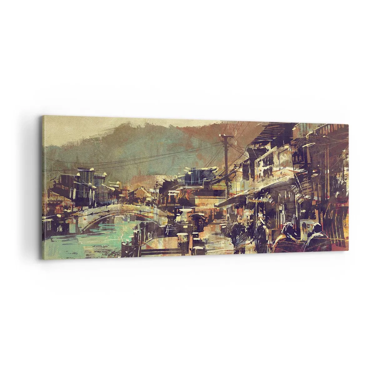 Quadro em tela - A vida como uma riqueza cinzenta - 100x40 cm