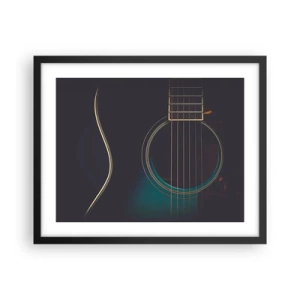 Pôster com moldura preta - Um momento antes de soar - 50x40 cm