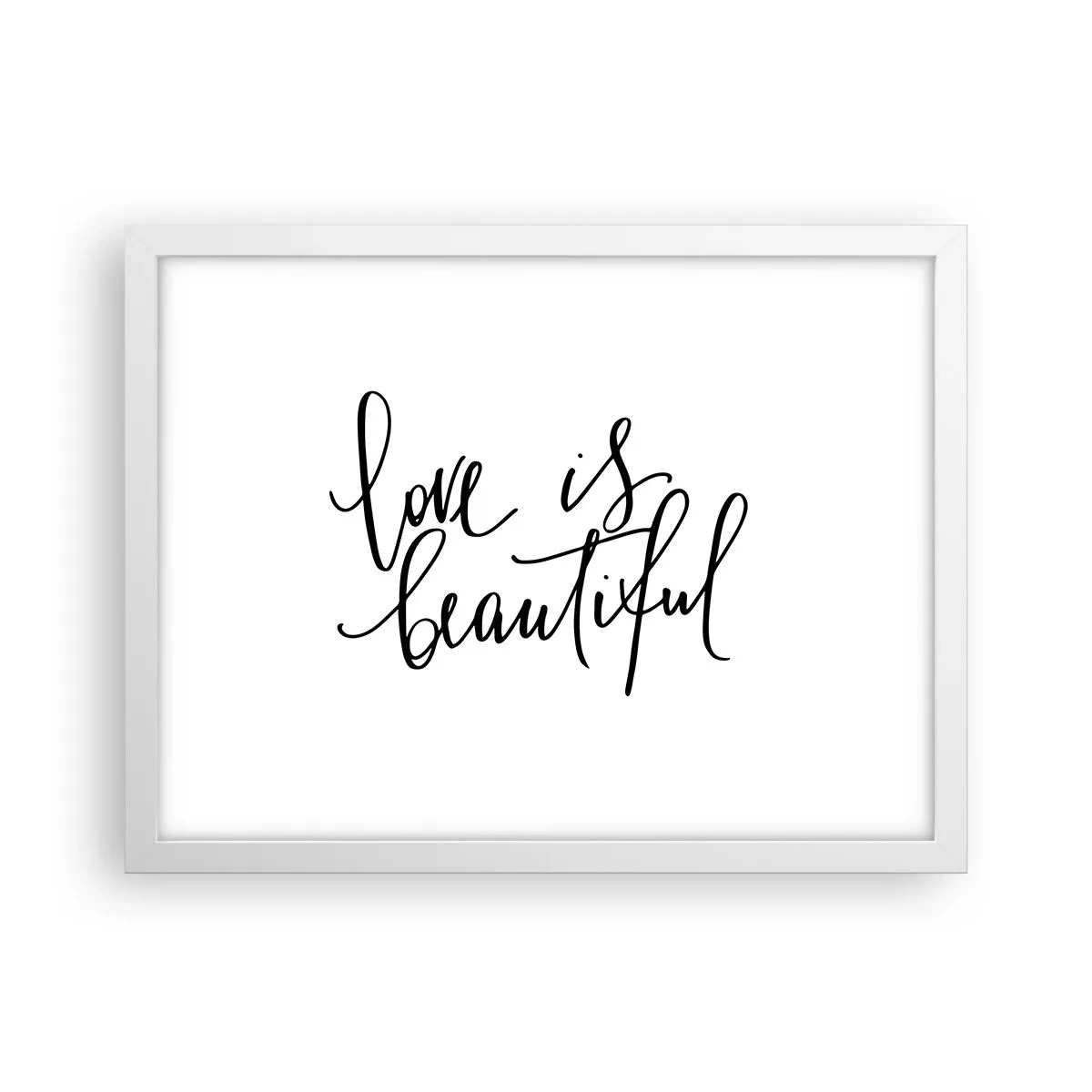 Pôster em moldura branca - Leia e repita - 40x30 cm