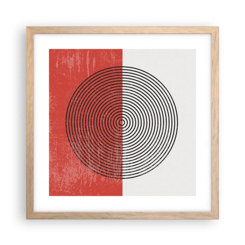 Pôster com moldura de carvalho claro - Direto ao ponto - 40x40 cm