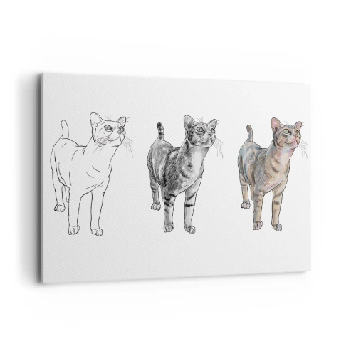 Quadro em tela - Aula de desenho - 100x70 cm