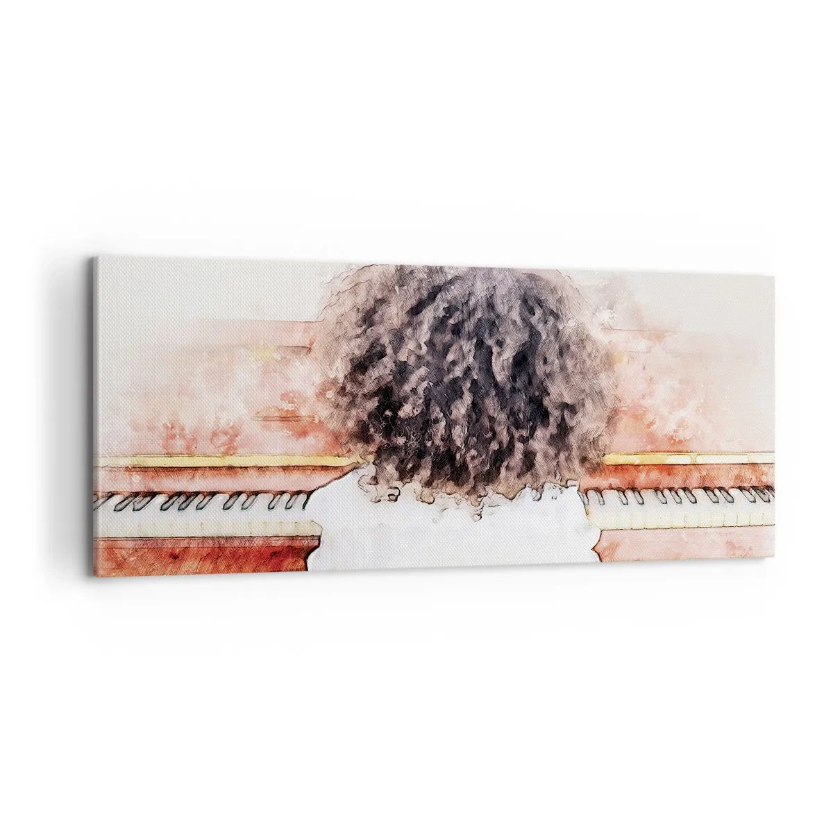 Quadro em tela - Num mundo novo - 100x40 cm