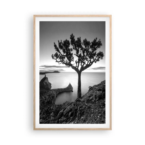 Pôster com moldura de carvalho claro - Paz até ao horizonte - 61x91 cm