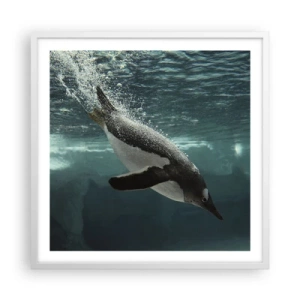 Pôster em moldura branca - Bem-vindo ao meu mundo - 60x60 cm