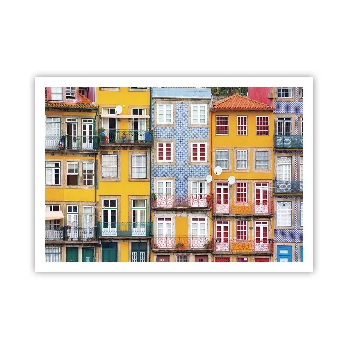 Pôster - Cores da cidade velha - 100x70 cm