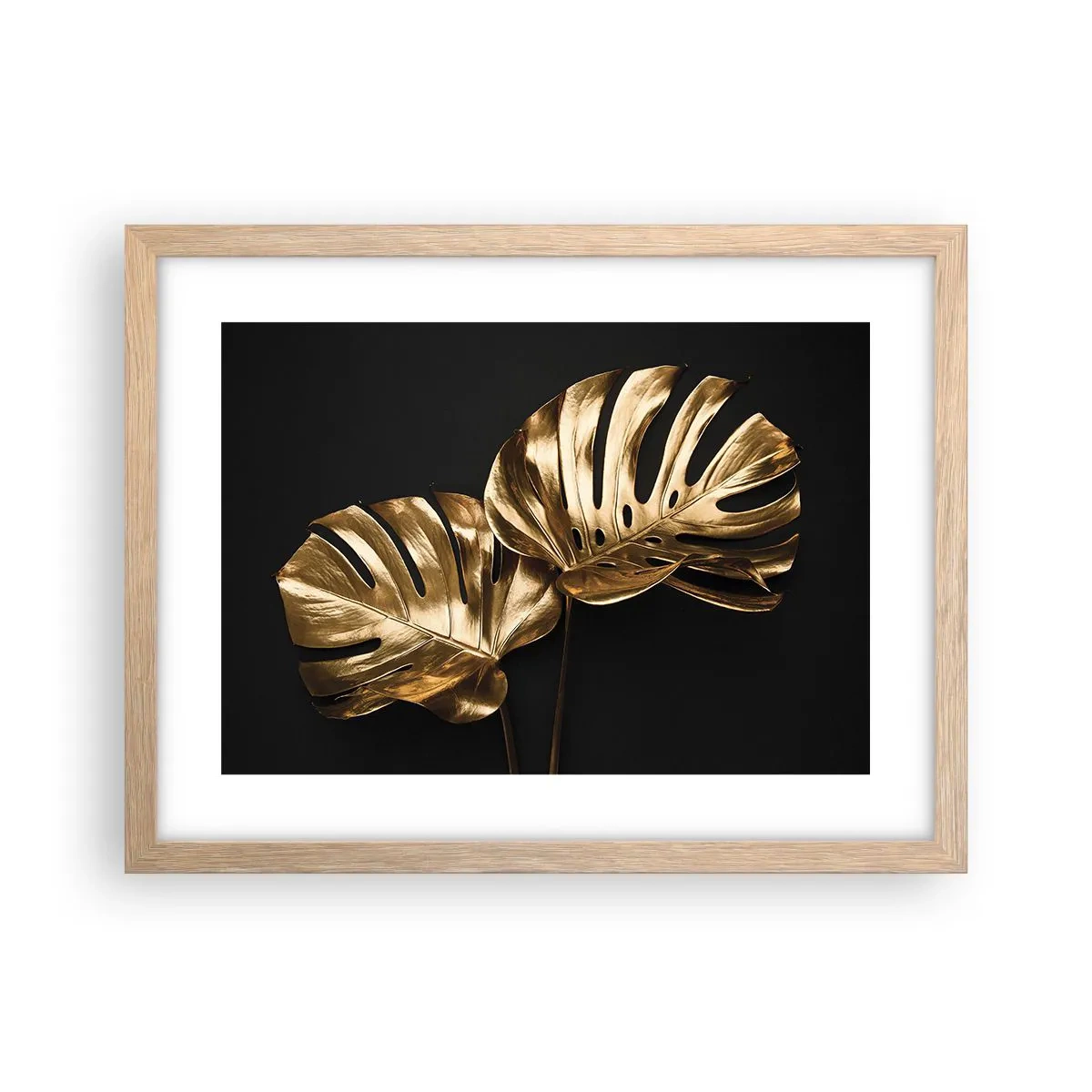 Pôster com moldura de carvalho claro - Tesouros da natureza - 40x30 cm