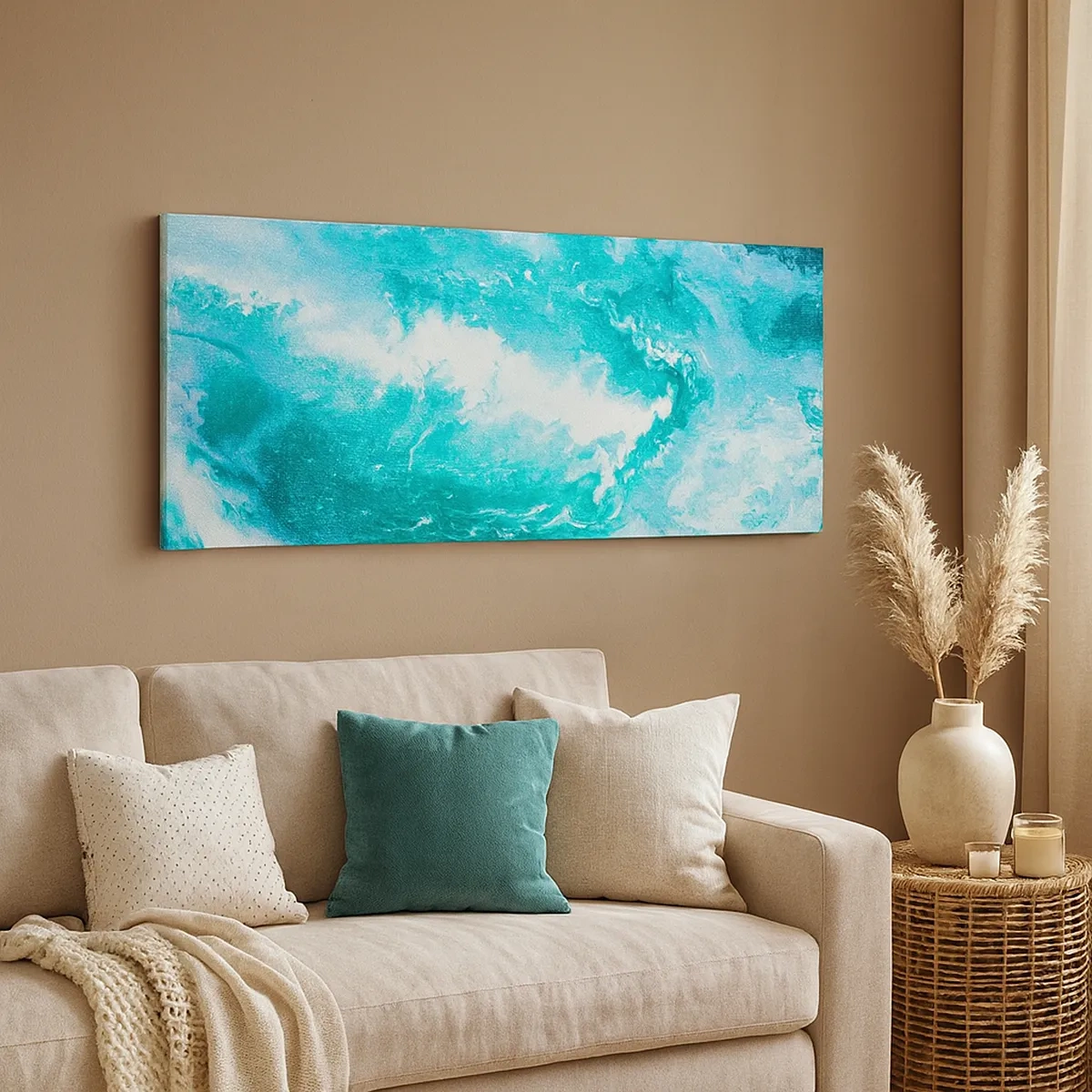 Quadro em tela - No núcleo da água - 30x30 cm