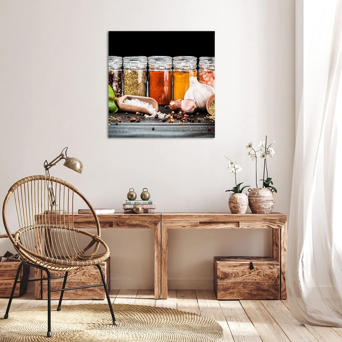 Quadro em tela - Para que a vida tenha um sabor - 40x40 cm