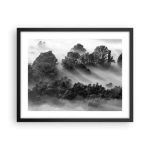 Pôster com moldura preta - Levantar-se do sono - 50x40 cm