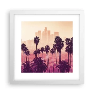 Pôster em moldura branca - Paisagem californiana - 30x30 cm