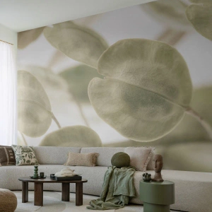 Papel de Parede Premium Canvas - No começo eram folhas... - Flores, Calma, Folhas - 250x175 cm