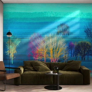 Papel de Parede Premium Canvas - Uma paisagem arrebatadora - Paisagem, Floresta, Abstração - 450x315 cm