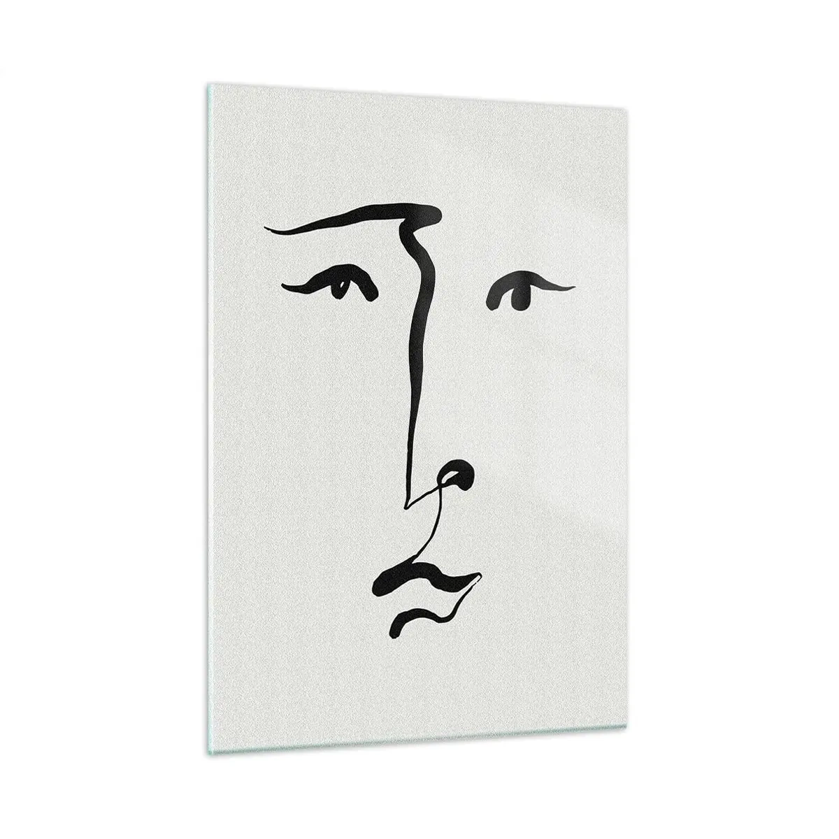 Quadro em vidro - Retrato com uma linha - 50x70 cm