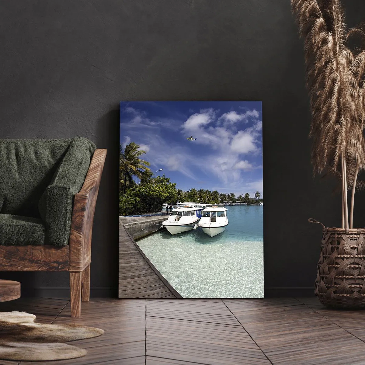 Quadro em tela - No entanto, o paraíso existe - 55x100 cm