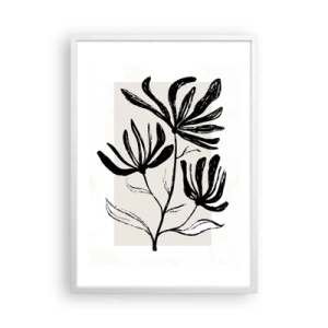 Pôster em moldura branca - Esboço para o herbário - 50x70 cm