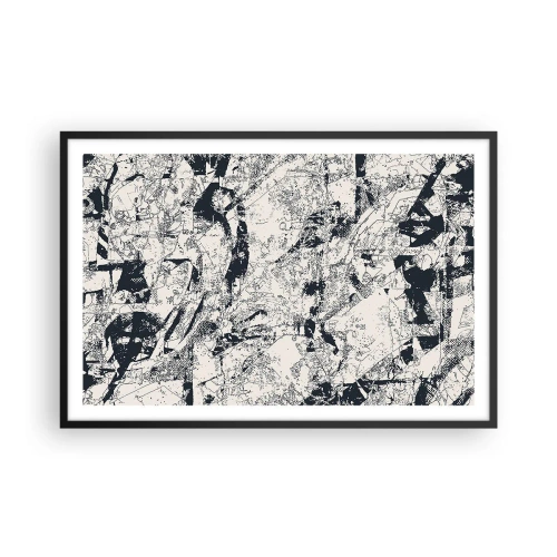 Pôster com moldura preta - Interpenetração de opostos - 91x61 cm