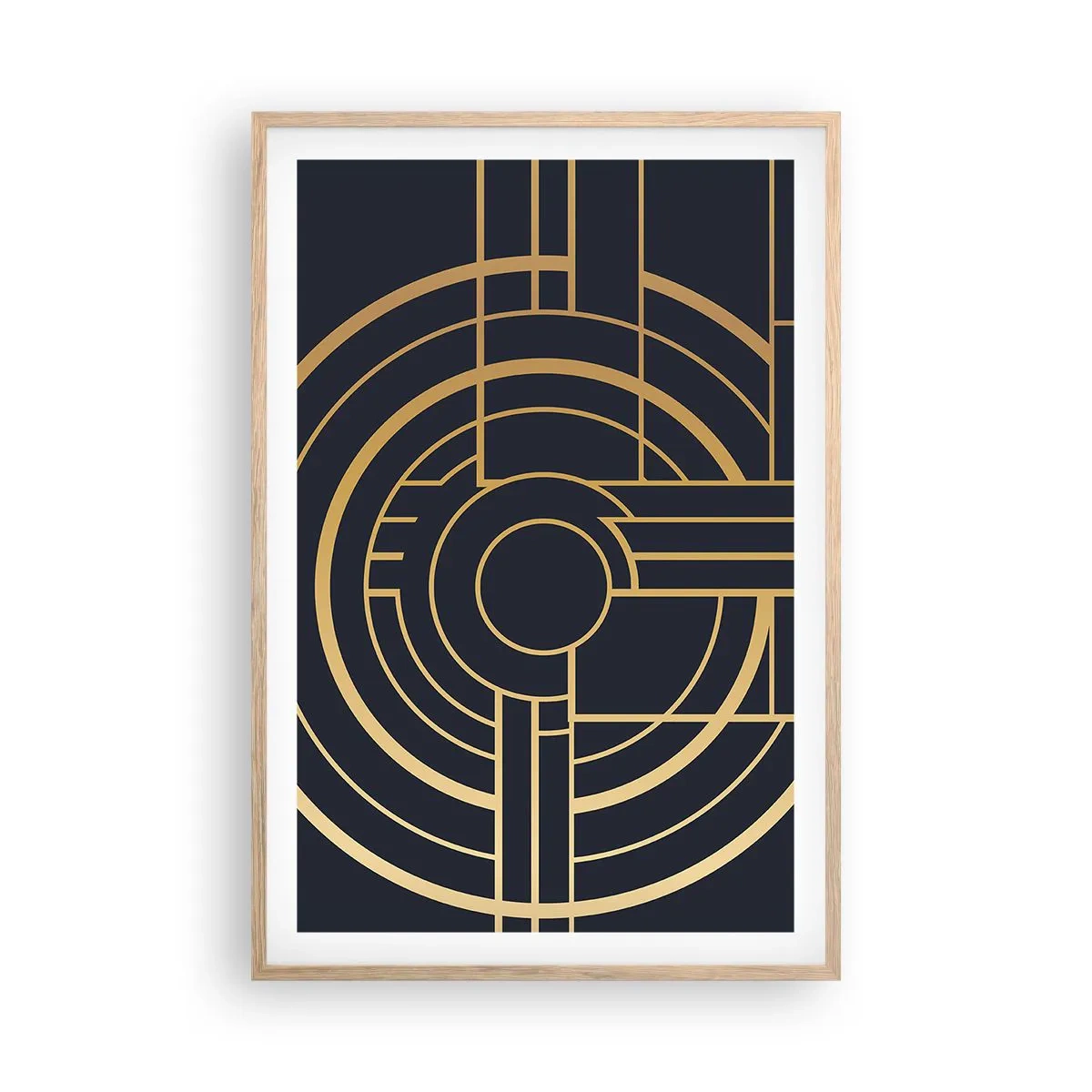 Pôster com moldura de carvalho claro - Rotação das coisas - 61x91 cm